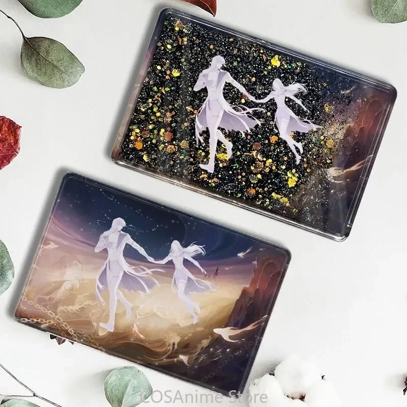 أنيمي لعبة الحب والعميق الفضاء رافاييل كازيفير كاليب Kawaii تأثيري الرمال المتحركة الطوب الاكريليك حامل سطح المكتب الشكل جمع