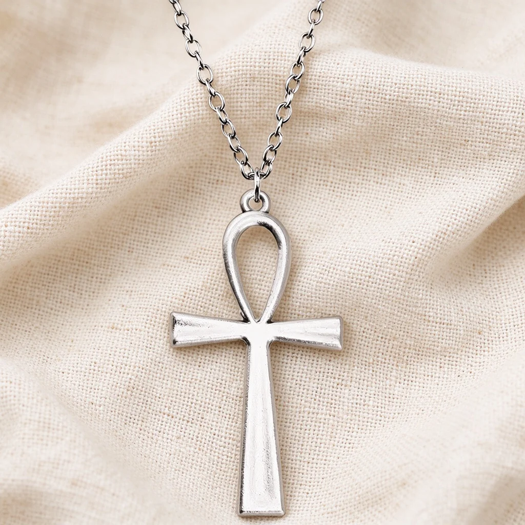 Ankh Necklace Vintage Cross Pendant Egyptian Punk Gothic For Women Men Halloween Gift