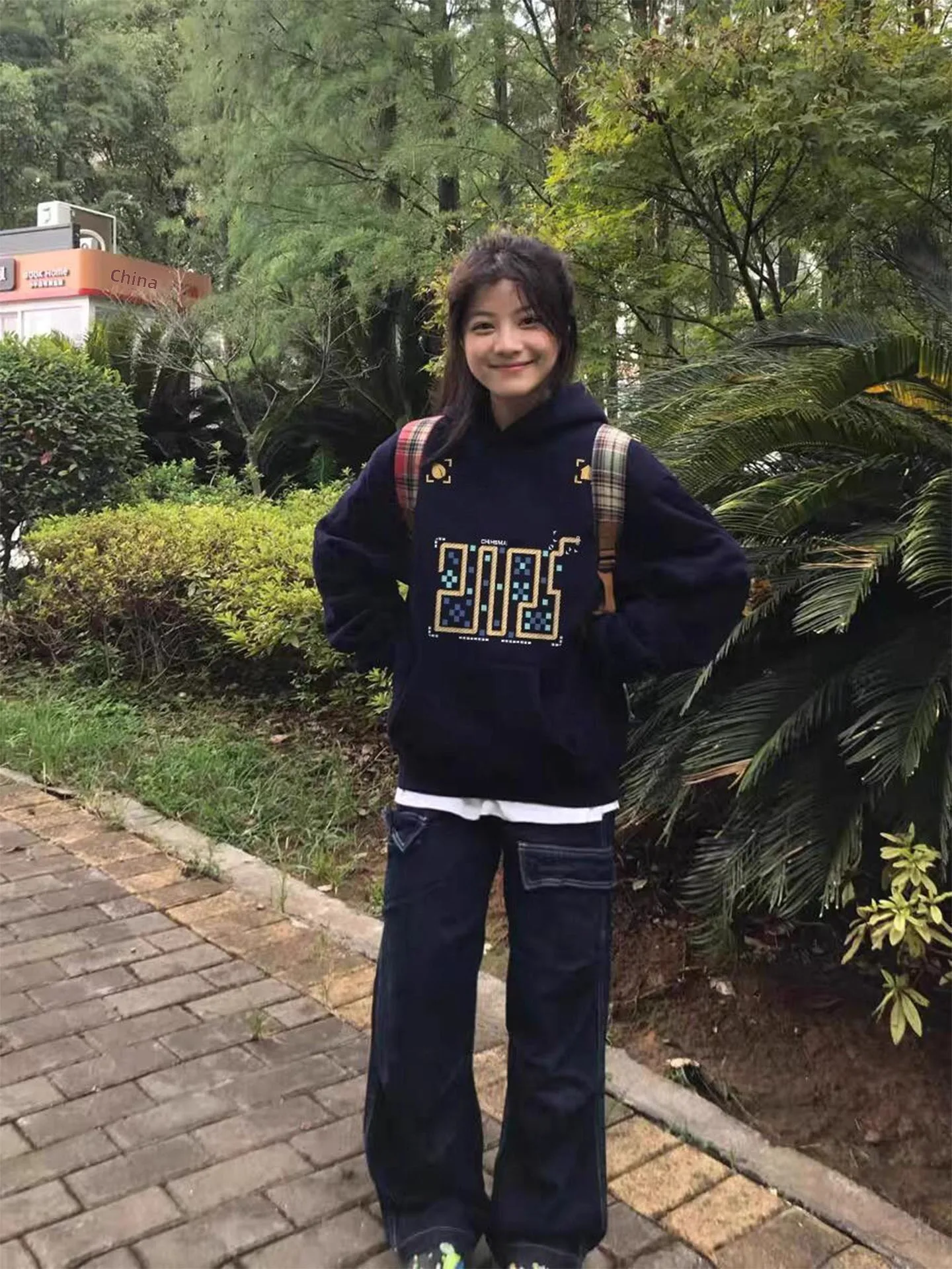 Felpa con cappuccio pesante da donna Nuovo autunno inverno Lazy Sle Letter Print Jaet Long Sve Vestibilità regolare Pendolarismo Sle