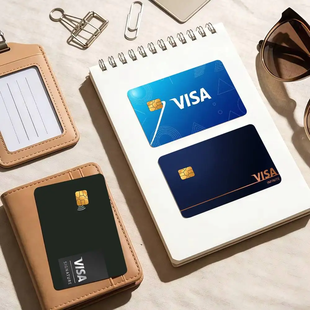 Fashion V-VISAss Cool   Spend or Save Funny Shell Ultra Thin No Fade Sticker Cover Film for Debit Credit Card