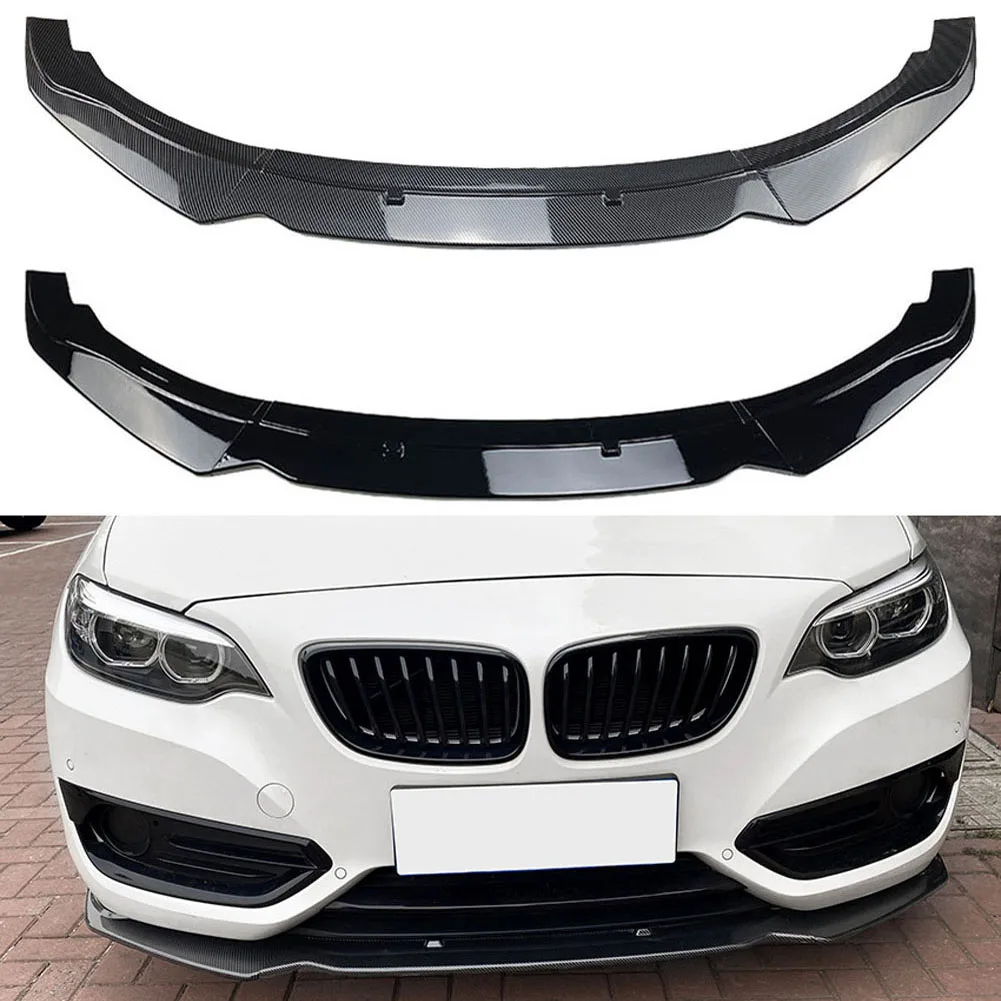 Three Stage Front Lip Splitter Spoiler Side Lower Splitters Body Kit For BMW 2 Series F22 220i 225i 228i 2014-2019