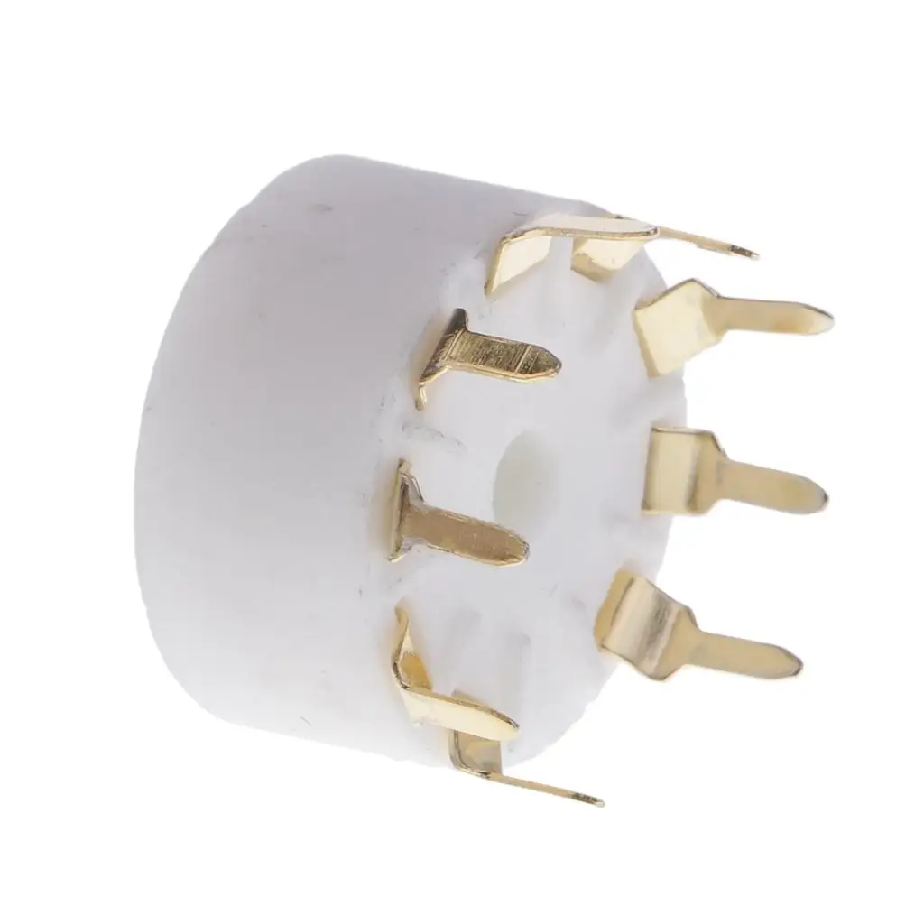 Gold plated 9pin Vacuum Tube Socket GZC9-A-G for 12AU7 12AT7