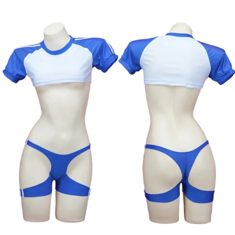 Anime Short Gymnastics Uniform Cosplay Costume Japanese Student Gym Outfit Women Shorts Set Role Play Underwear Hollow Lingerie