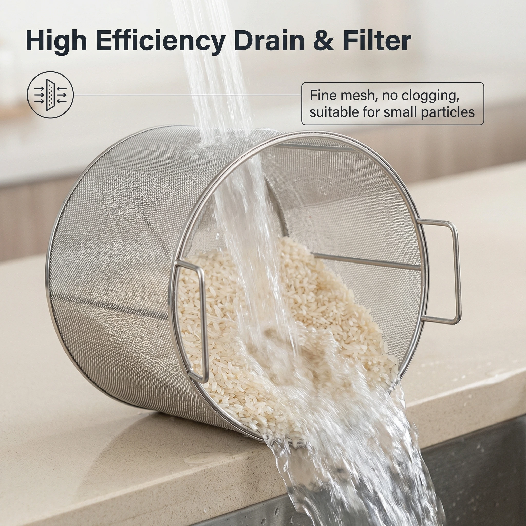 

304 Stainless Steel Mesh Basket | Round Cleaning Filter Strainer Draining Steaming Boiling Frying Isolating Screening Basket