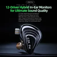 KZ ZSXPRO ZSX PRO 5BA+1DD Hybrid in-ear Earphones HIFI Metal Headset Music Sport Earbuds Game Headphones 2PIN Cable