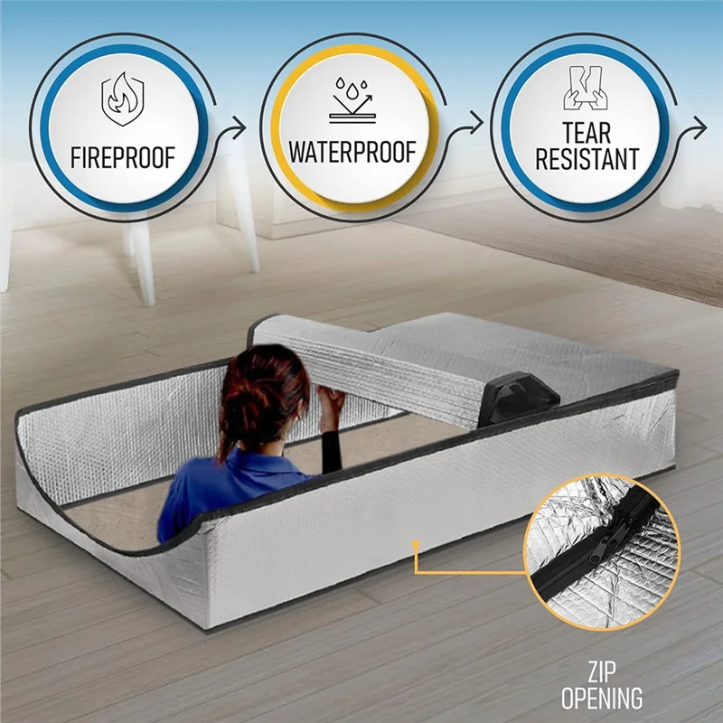 DELAM-Cubierta aislante para escaleras de ático con bolsa aislante con cremallera, ahorro de energía, cubierta de 25X54X11 pulgadas para aislar acceso al ático