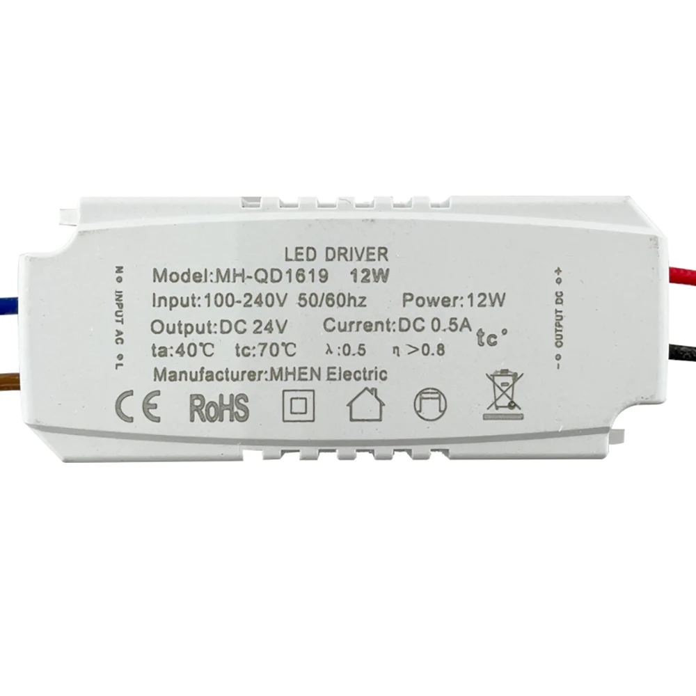 

Светодиодный драйвер DC24V MH-QD1617 60 Вт MH-QD1618 100 Вт/150 Вт MH-QD1619 12 Вт/20 Вт/40 Вт
