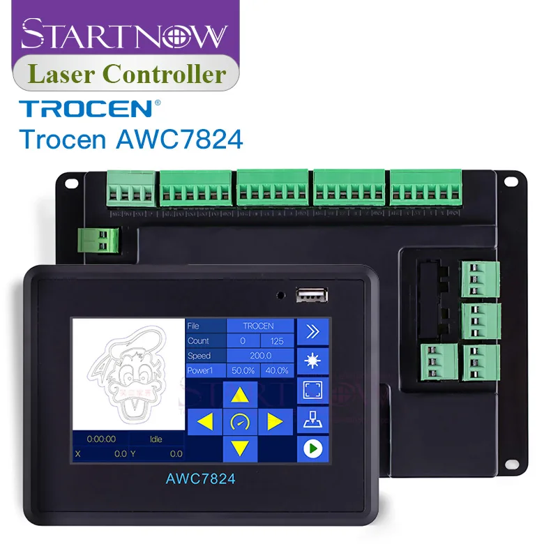 atualizado controlador display panel card sistema cnc laser control board pecas de maquinas awc708c lite dsp co2 trocen awc7824 01