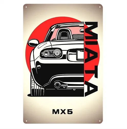 Affiche métallique pour voiture Mx5 Miata Nc