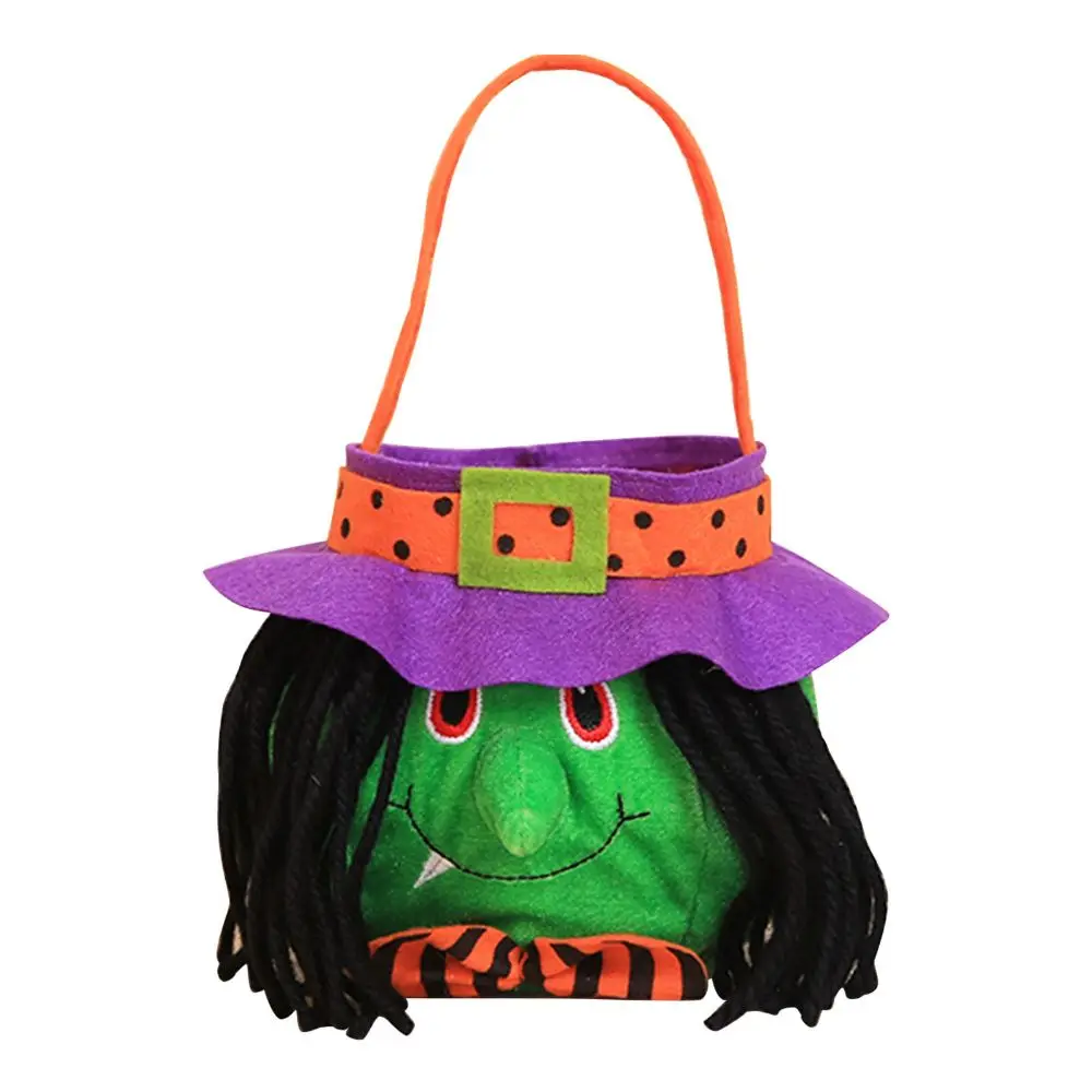 Cesta de Regalo de Bruja Feliz, Bolsa de Botín, Bolso de Mano de Calabaza, Bolsas de Mano, Bolsa de Dulces de Halloween