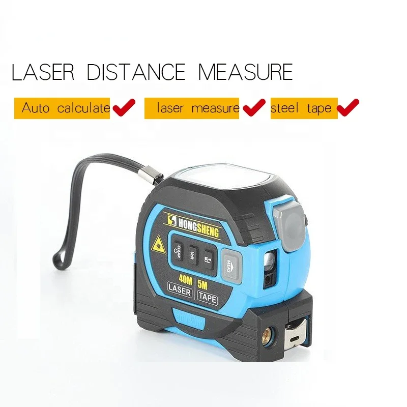 Portable Laser Tape Measure 3 in 1 196ft  Laser Distance Meter Laser Measuring Device