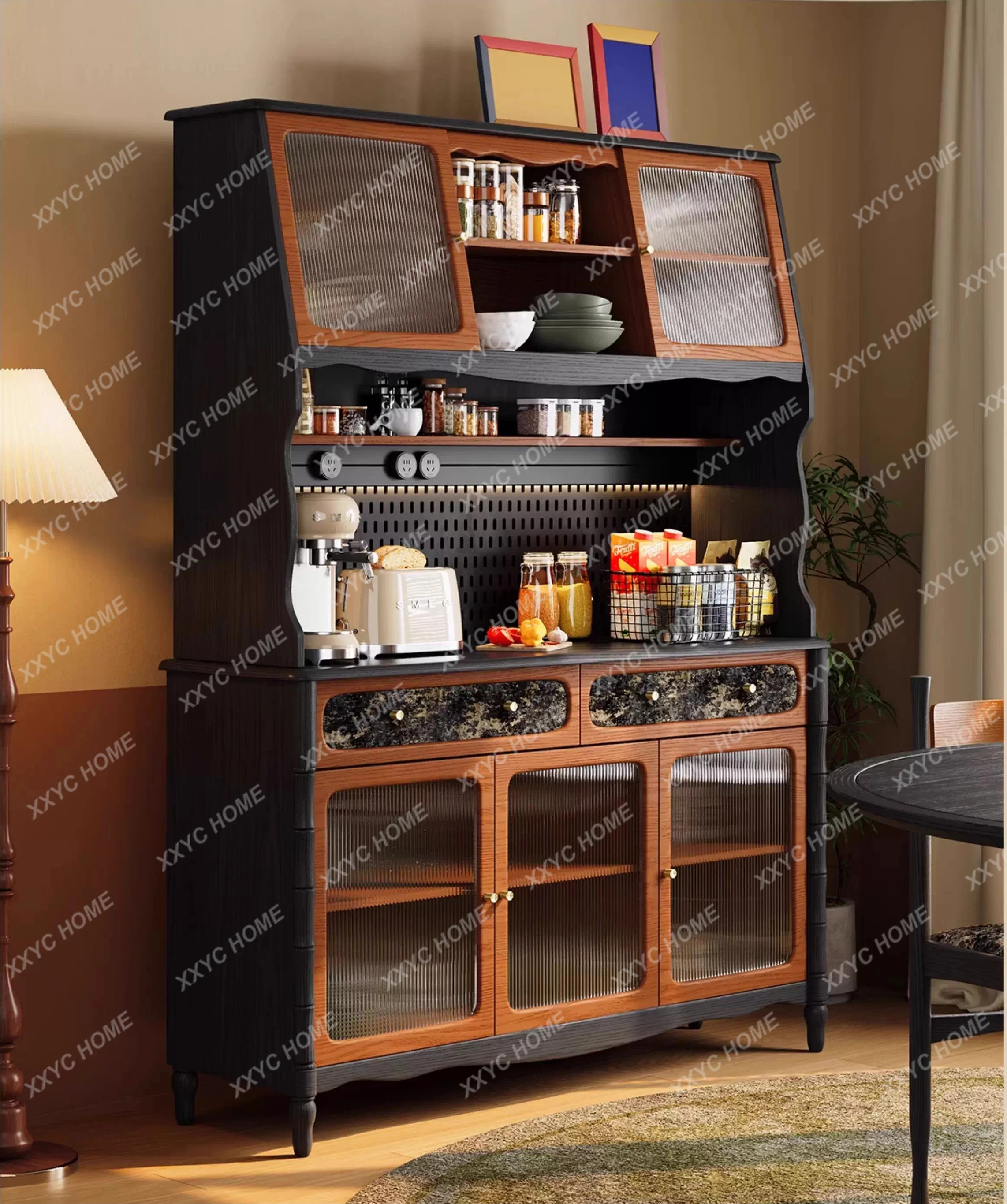 خزانة حائط من الخشب الصلب لغرفة المعيشة المنزلية