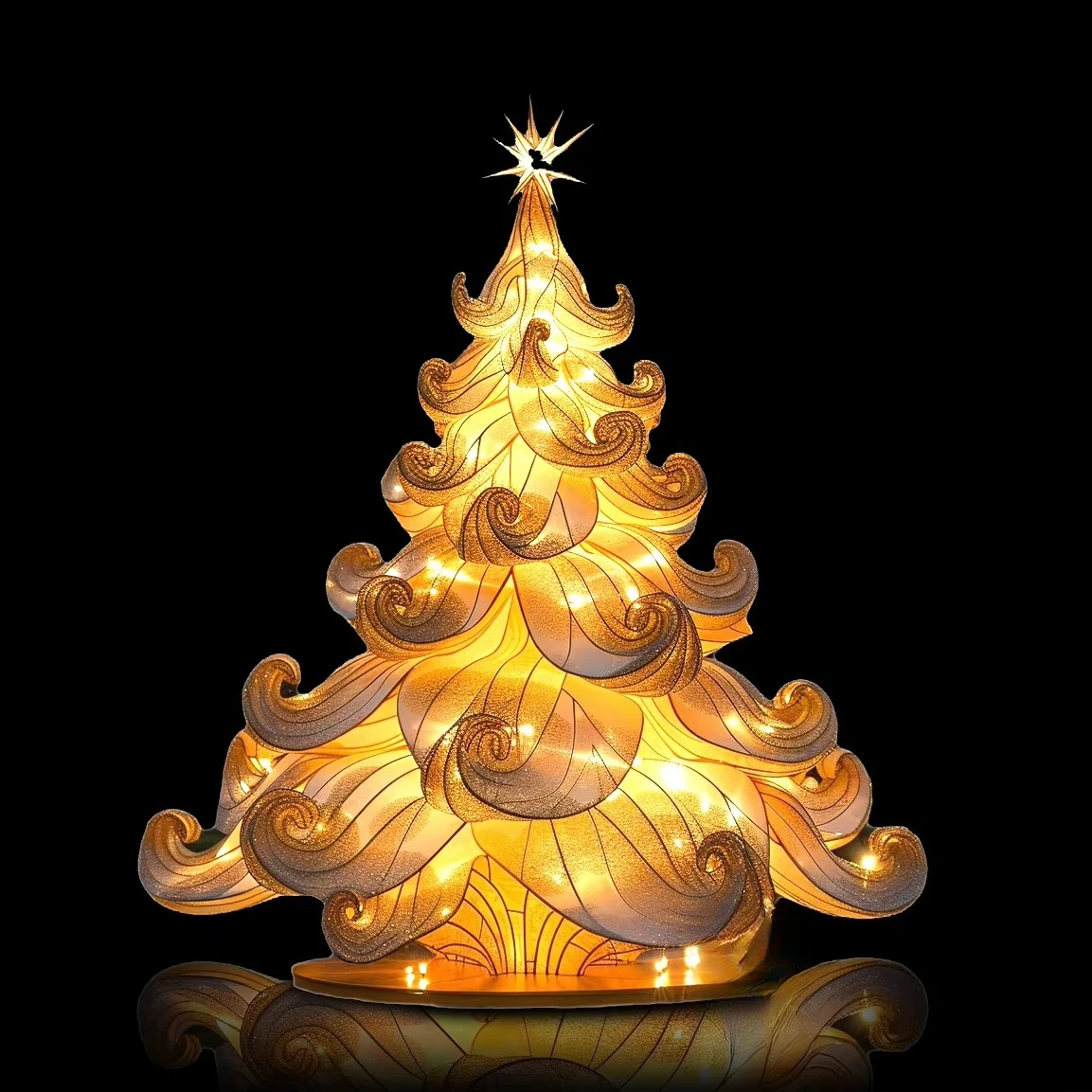 

2024 Новое рождественское украшение Фон Рождественская елка Огни Наружное украшение Рождественская елка