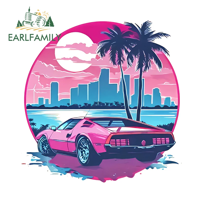 EARLFAMILY 13cm × 12.8cm Nature Theme Car Decals Camper Advanture Design Vinyl Car Stickers Waterproof Car Door Protector