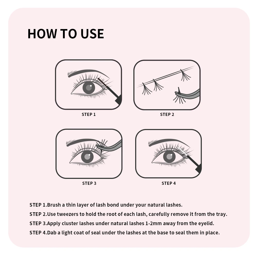 ANNAFRIS-Kit d'Extension de Cils avec Colle Scellée, Outils de Maquillage pour Auto-Application à la Maison