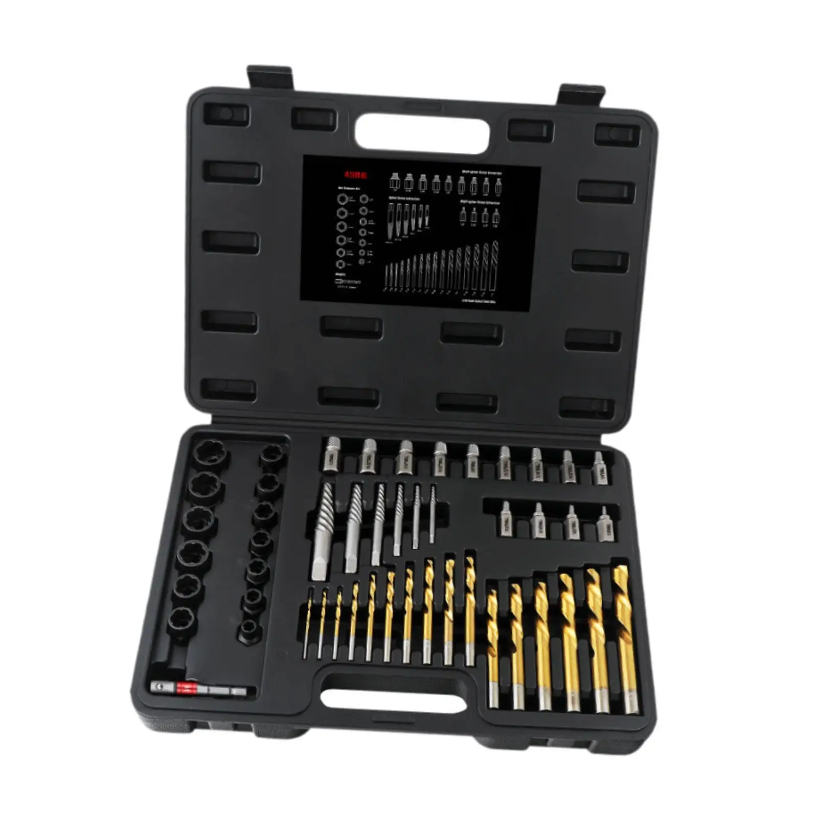 49Pcs Bolt Extractor Kit Garage Dad Men Gift Easy Out Screw Extractor Set