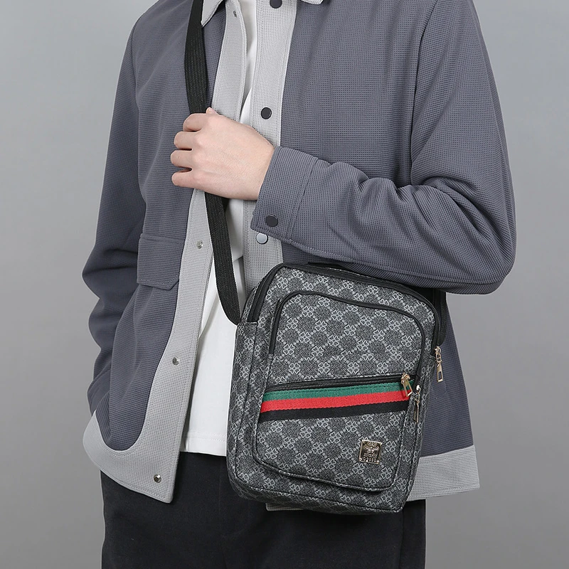 Men's Crossbody Bag Multi-Layer Large Capacity Waterproof Oxford Casual Business Shoulder Sling Messenger for TravelDailyCommute image 6