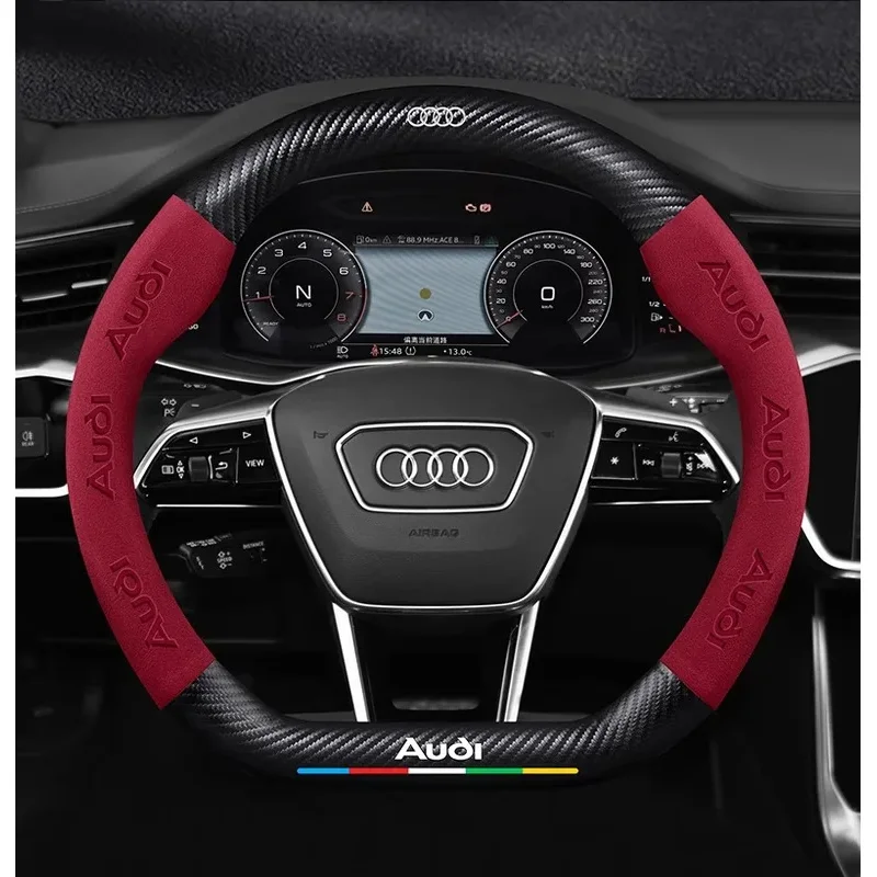 

Car Steering Wheel Cover For Audi ABT A1 A2 A3 A4 A5 A6 A7 A8 Q2 Q3 Q4 Q5 Q7 Q8 TT RS3 RS4 RS5 RS6 RS7 S3 S4 S5 S6 S7 S8 S line