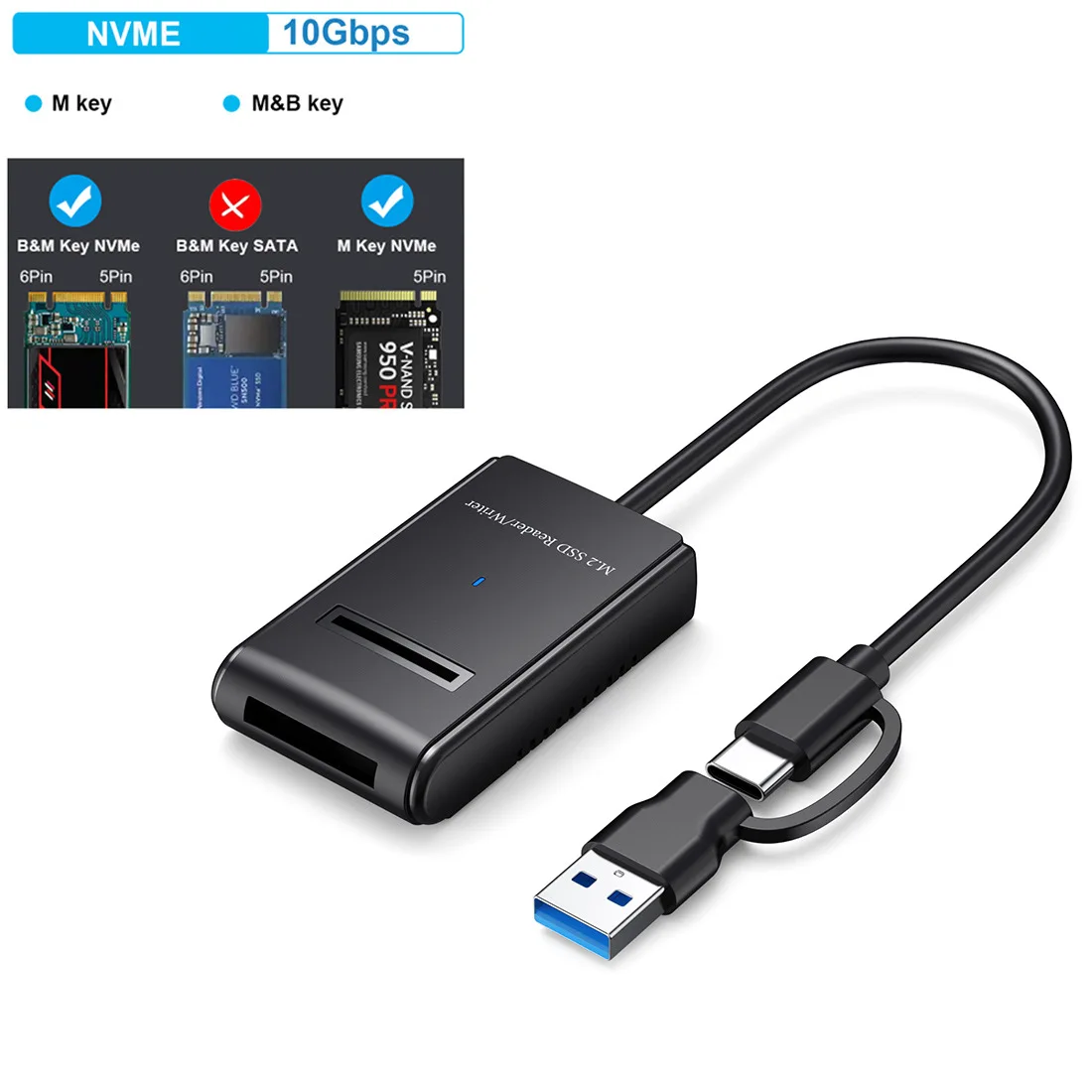 كابل محرك الأقراص الصلبة UTHAI Type-C إلى M.2 Easy Drive m2NVME إلى USB3.2 GEN2 قراءة محرك الأقراص الصلبة الخارجي المحمول ﻿