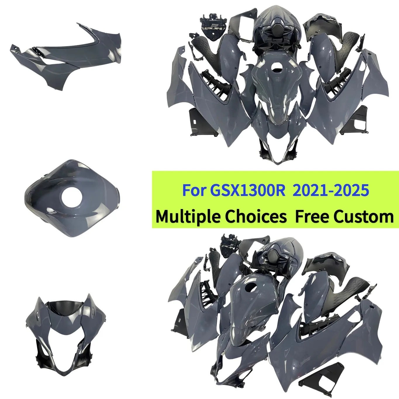 

Комплект обтекателей для мотоцикла Suzuki GSX-R1300 2021-2025 Gen 3 Hayabusa GSX1300R, пластиковый корпус Nardo Gray
