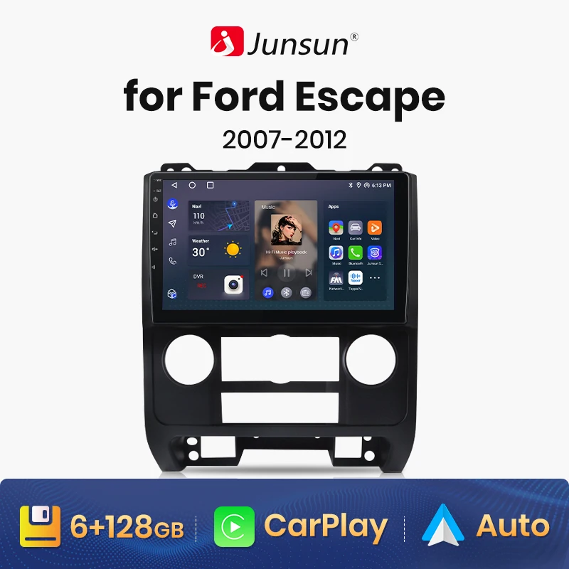 

Junsun V1 AI Voice Wireless CarPlay Android Auto Radio for Ford Escape 2007 - 2012 4G Car Multimedia GPS 2din autoradio