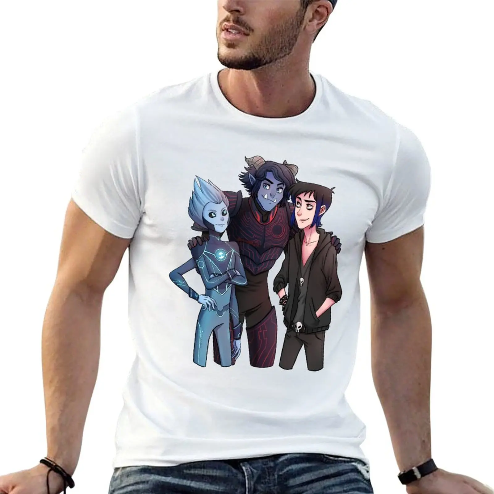 

cotton Trollhunters shirt t man T-Shirt shirt graphic man t