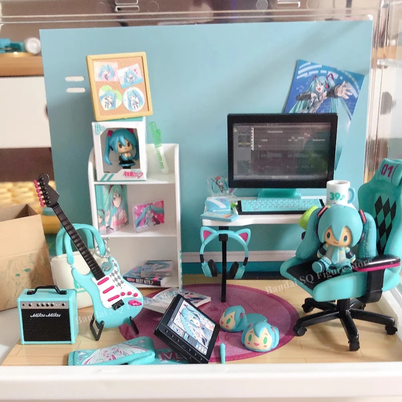 

Original Re-ment Piapro Hatsune Miku Figure The Future Room Of Miku Room Gashapon Anime Model Action Figurine Toys Doll Gifts