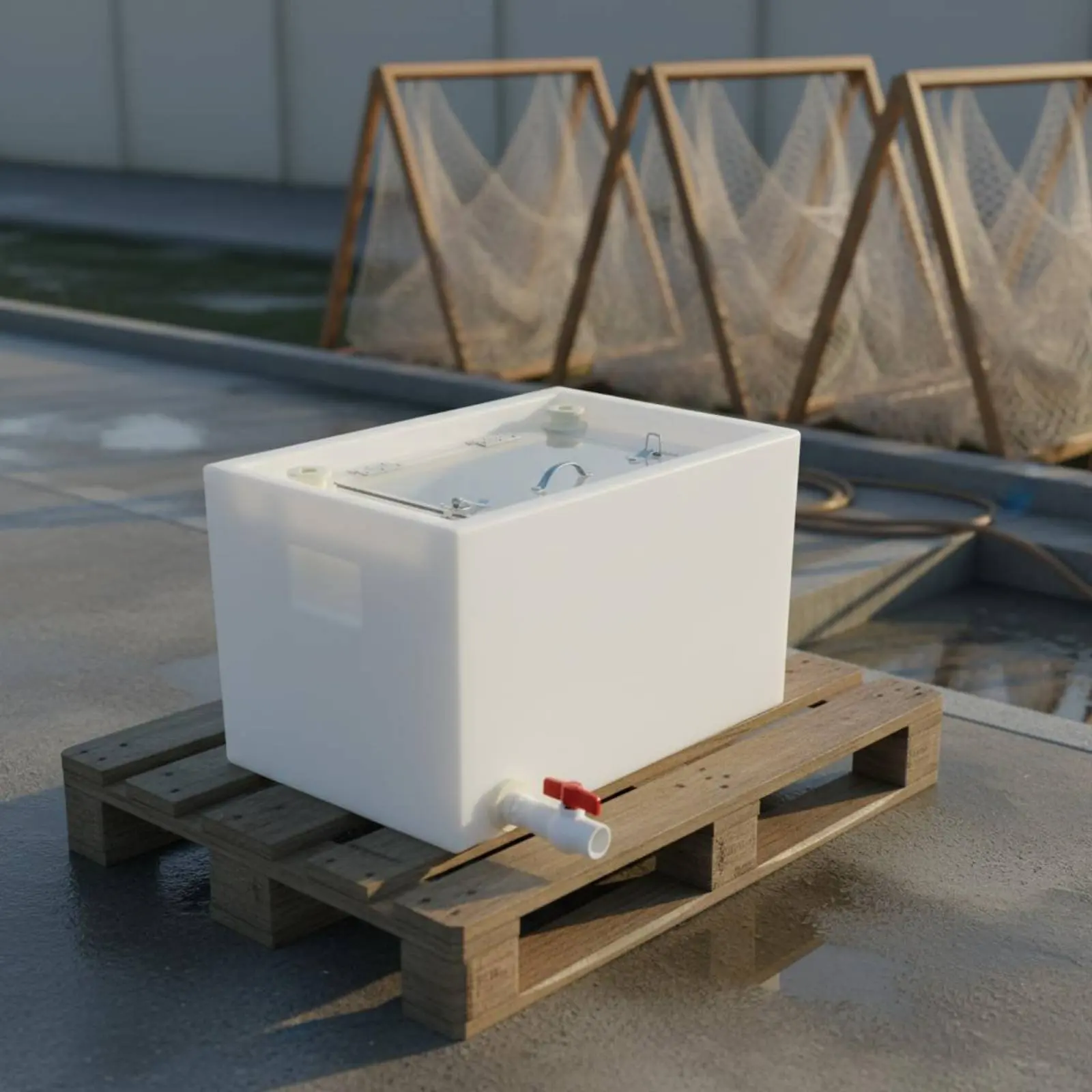

Aquatic Transport Container Large Capacity Live Aquatic Box Storage Container for Hatchery, Trunk