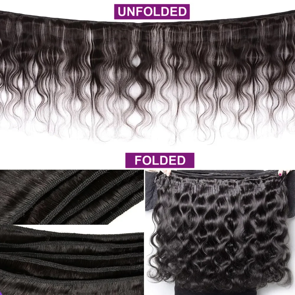 Body Wave Human Hair 3 Bundles Deals Brazilian Unprocessed Natural Bundles Human Hair Extensions Natural Black Body Wave Bundles