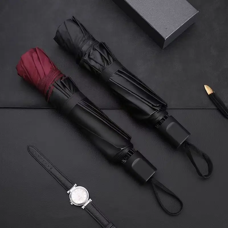 مظلة كبيرة جدًا قابلة للطي شديدة التحمل معززة للسفر ومقاومة للرياح ومظلات حماية للجنسين للاستخدام المنزلي #6