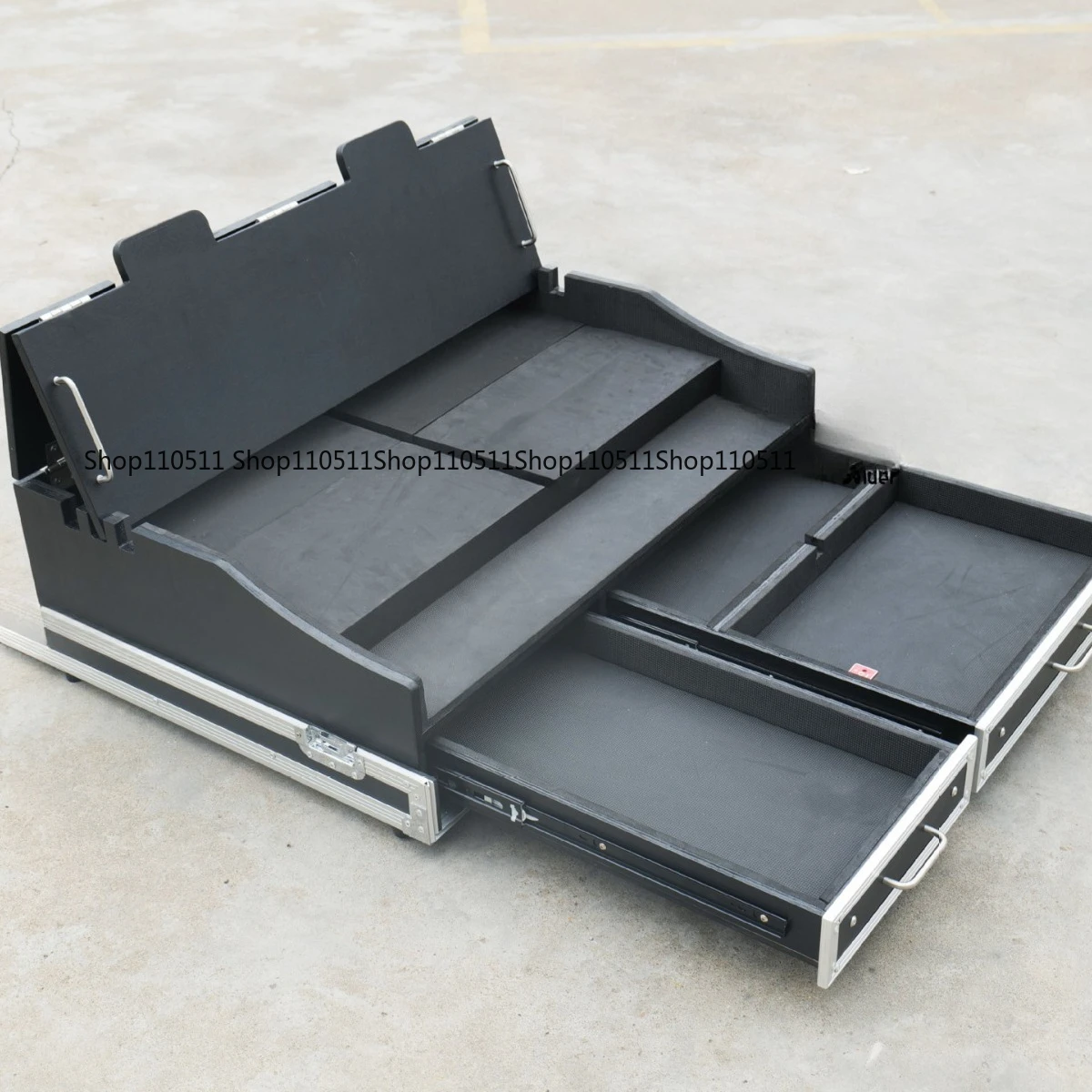 portable adjusting display bracket mixer rack space flight case for Grand MA2 onPC Command & Fader Wings