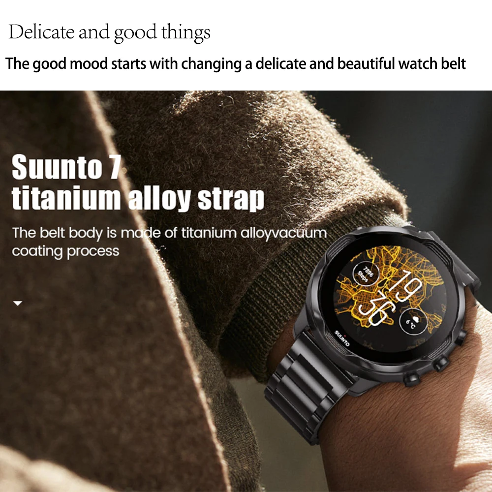 For Suunto 9 Baro 9 Spartan titanium alloy Strap Suunto 7 Metal Sports smart watch replacement wristband