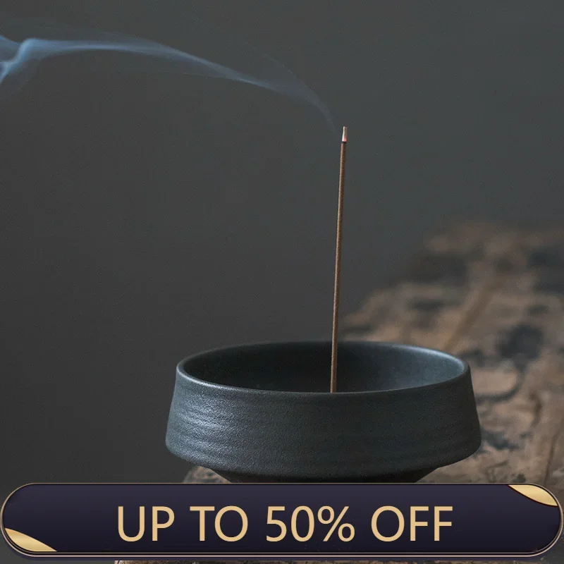 Japanese Handmade Ceramic Zen Incense Burner Household Vintage Incense Burner Creative Indoor Sachet Decoration