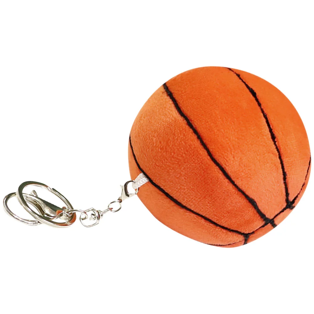 Basketball Keychain Keychains for Women Backpack Kids Boys Plush Gifts Sports Ring Bag Pendant Charm