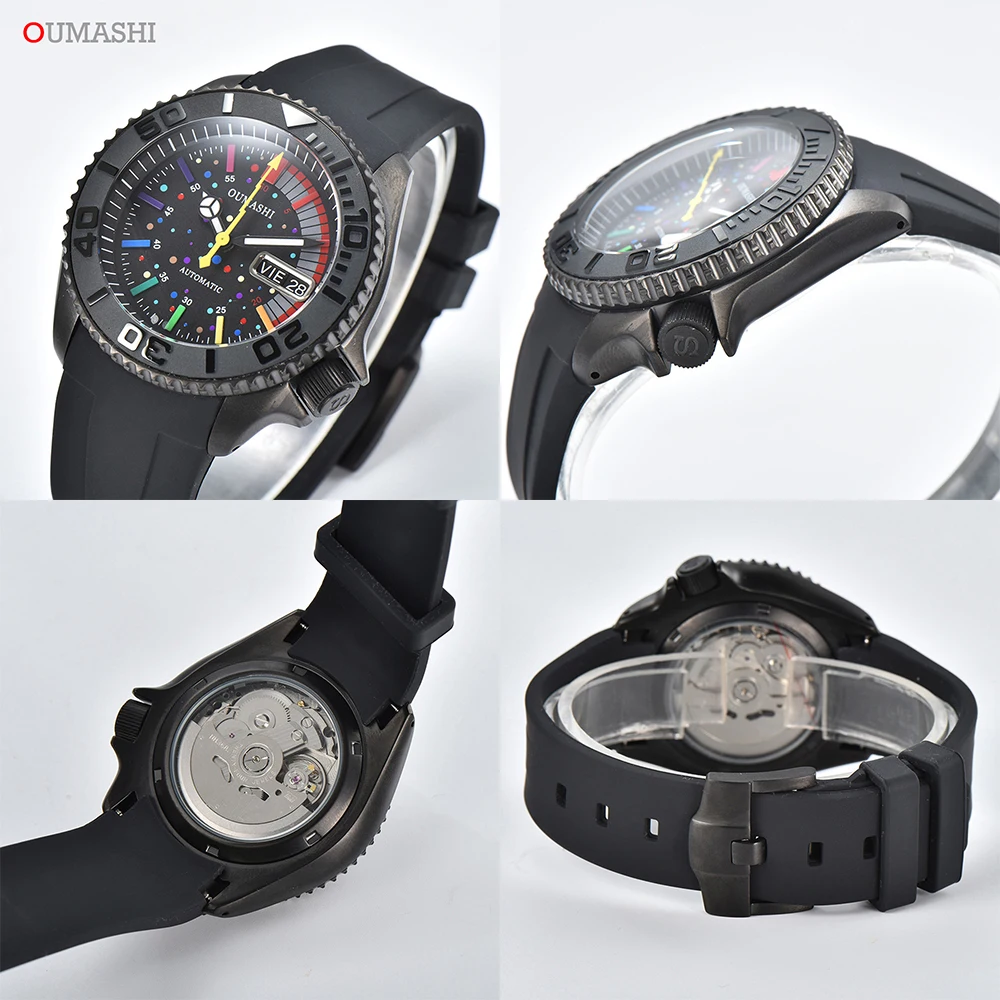 Imagem -03 - Relógio Mecânico Automático Masculino Skx007 Impermeável Aço Inoxidável Luxo Novo Adequado para Nh35 Movimento Nh36