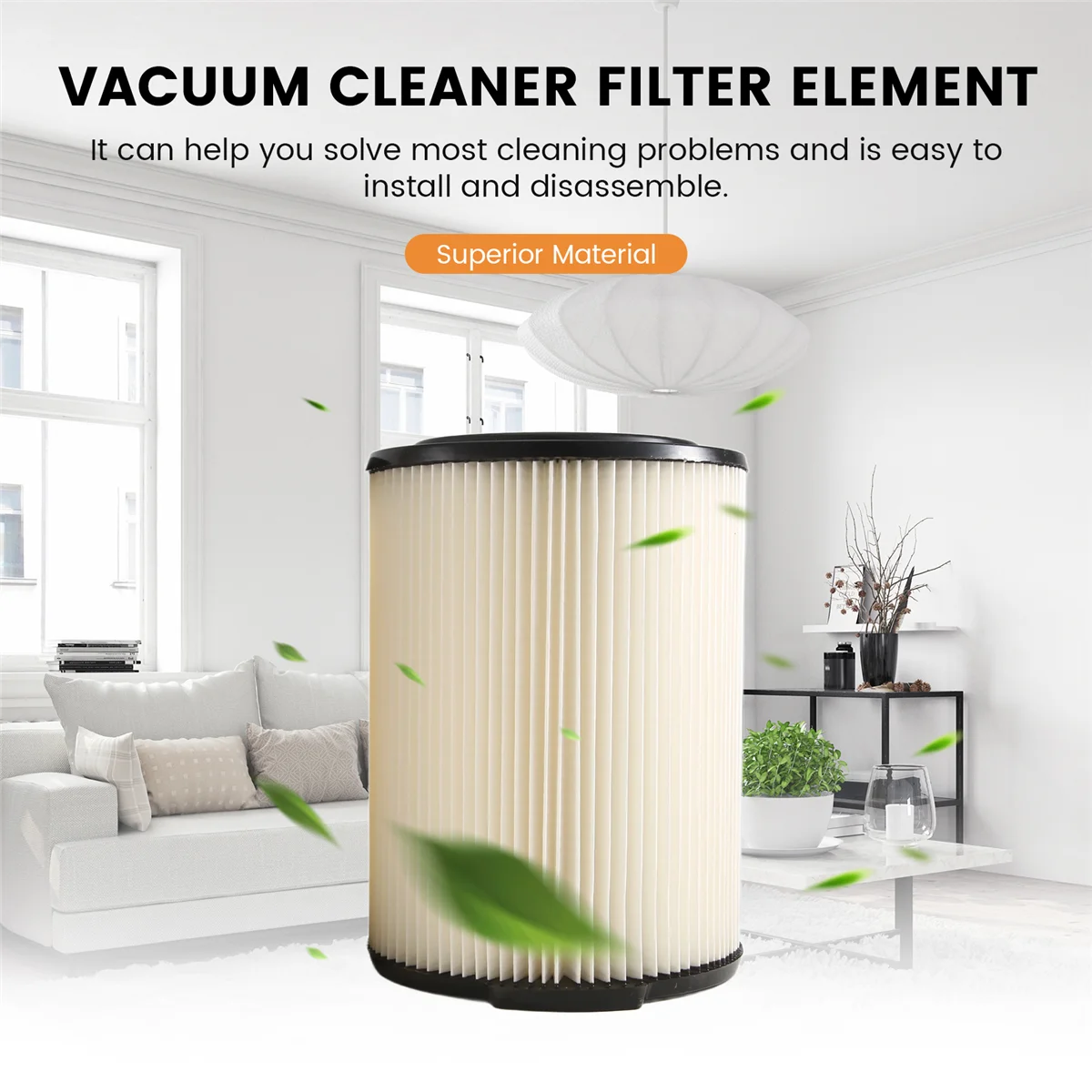 ABBR для Ridgid VF4000 Сменный фильтр для пылесоса емкостью 5–20 галлонов и больших размеров, сменный фильтр VF4000 (2 шт.)