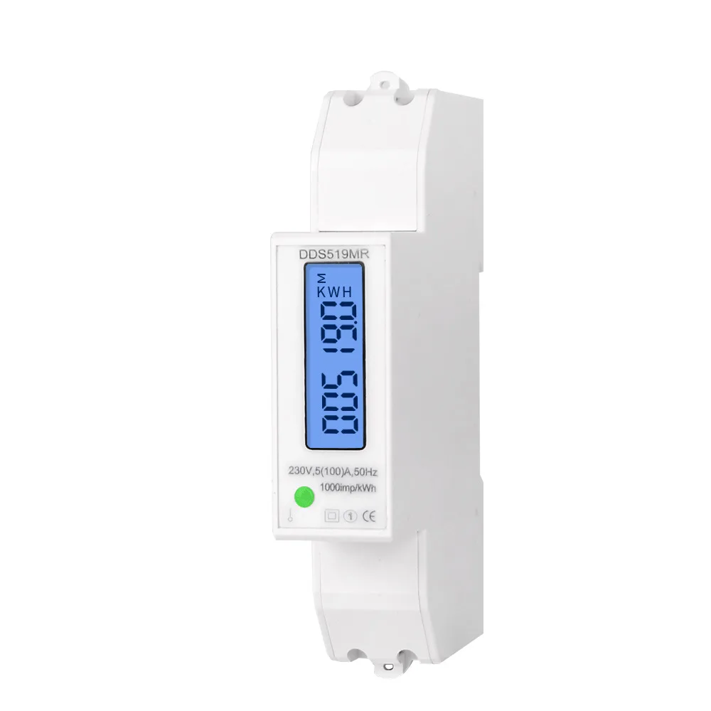 

AC 230V 5-100A Multifunctional Digital Voltmeter Ammeter Wattmeter LCD Backlight Display DIN Rail KWH Meter RS485 Modbus Output