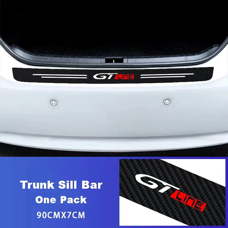 Car Door Threshold Plate Carbon Fiber Stickers For Peugeot GT GTi GT Line 508 5008 3008 208 2008 308 206 307 106 108 306 206 208