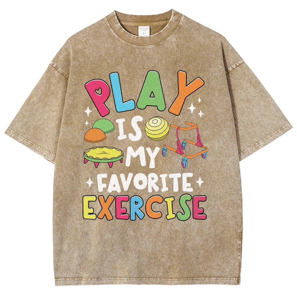 Creative Letter Graphic Print Washed Men's T shirt Harajuku Casual Cotton T-shirt Luxury Brand Vintage Washed Graphic Tees