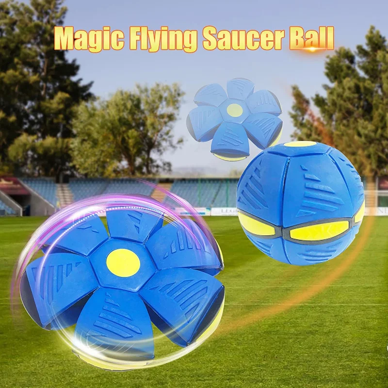 LED Fly Ball Outdoor Multiple Toy Colour Flat Throw Disc Ball Decompression Flying Flat Throw Disc Balls Toy for Childrens