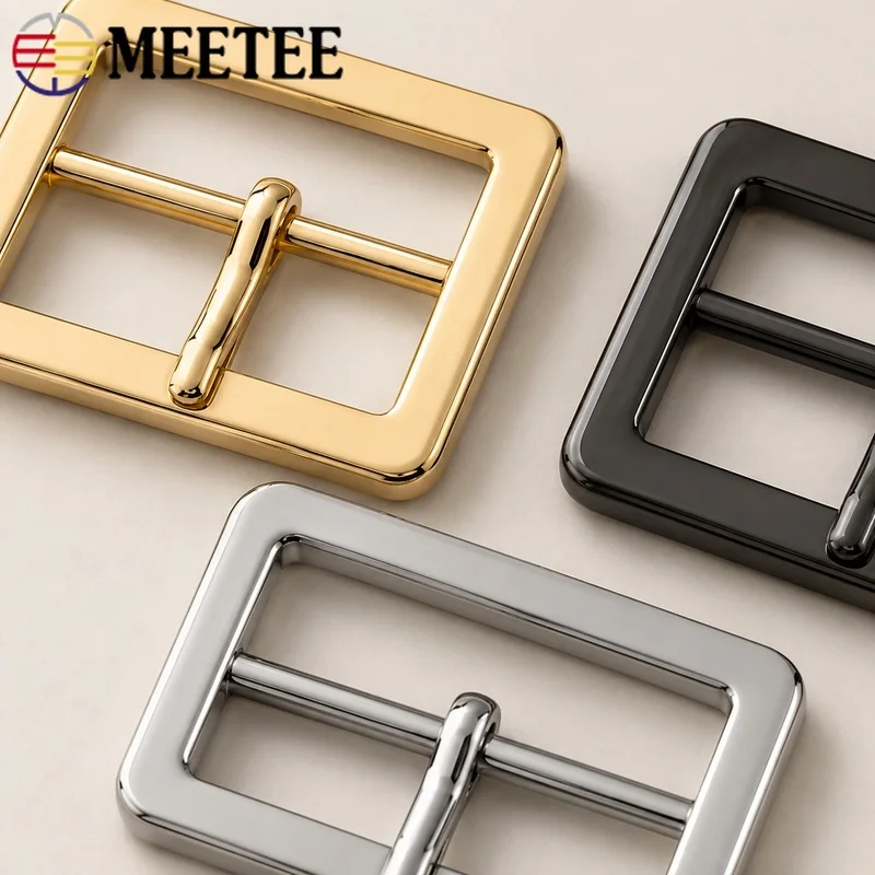 5/10Pcs 25-50mm Metal Pin Buckle Rectangle Tri Glide Slider for Jeans Waistbands Jackets Bags Belts Garment Adjustment Hardware