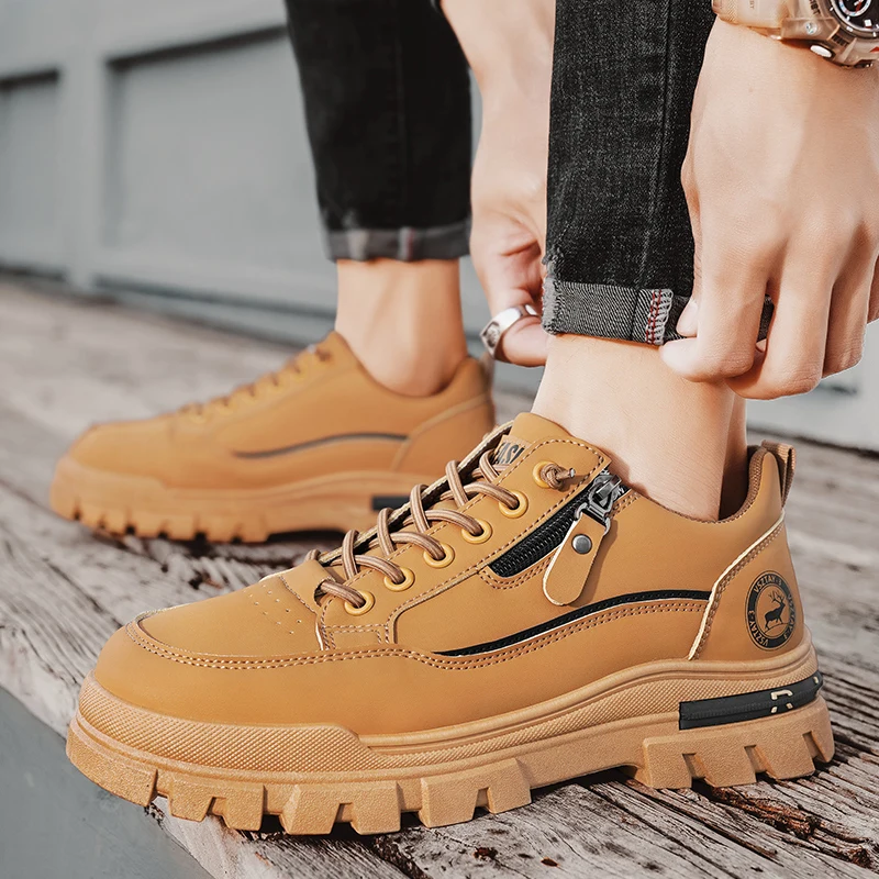 

Осень 202, новый стиль, универсальная спортивная обувь на платформе, корейская версия, модная повседневная мужская обувь