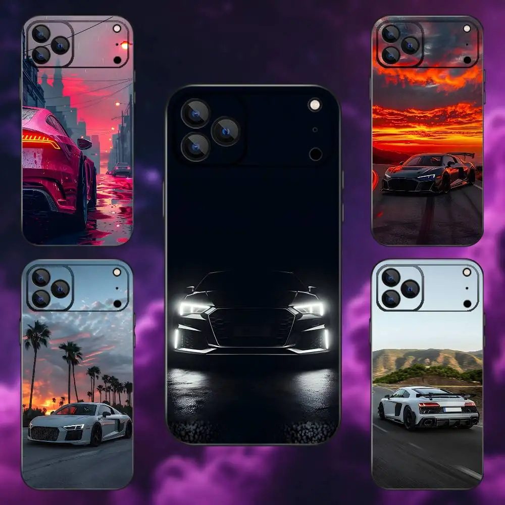 

Super cool A-Audi-i car Phone Case For iPhone 17,16,15,14,13,12,Pro,Max,Plus,E,SE4,Air,Mini Black Soft Box