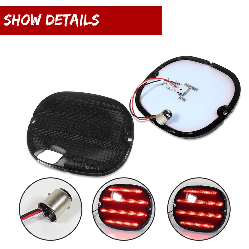 4PCS Smoked / Red Lens Red LED Car Rear Taillamps Assemblies Tail/Brake Light & Signal Light For Chevrolet Corvette C4 1990-1996