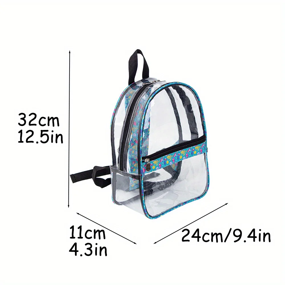 Transparent PVC backpack Clear Backpack Waterproof jelly bag Boys Shoulder Bag School Bag Casual Travel Rucksack