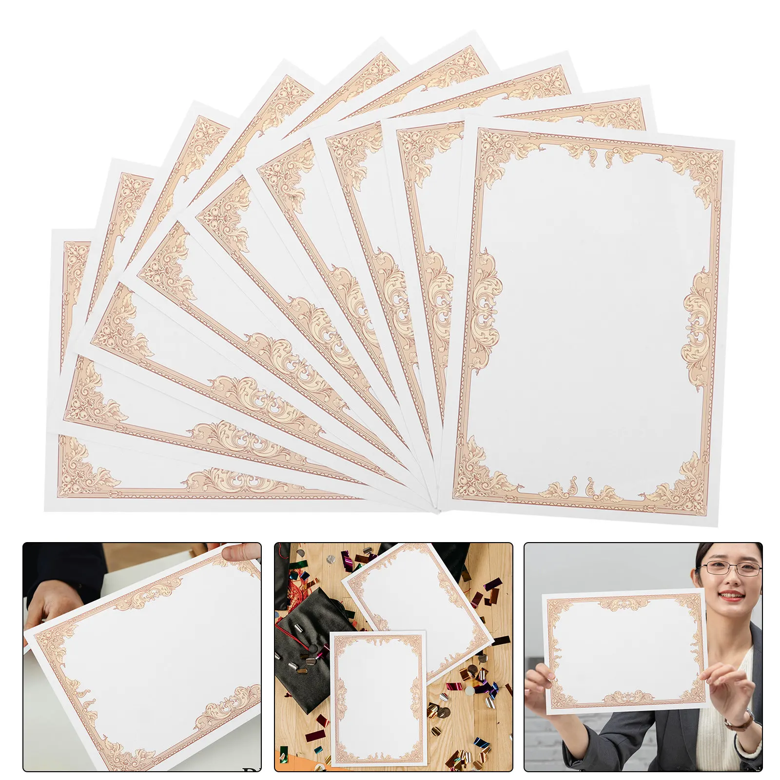 

30Pcs Blank Certificate Paper Diploma Paper Printable Inner Sheets for School Awards Graduation Employee Recognition
