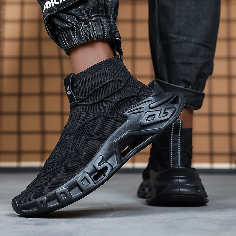 YRZL Mens Shoes Comfortable Running Shoes for Men Non Slip Walking Shoes Height Increase Lightweight High Top Sneakers Man