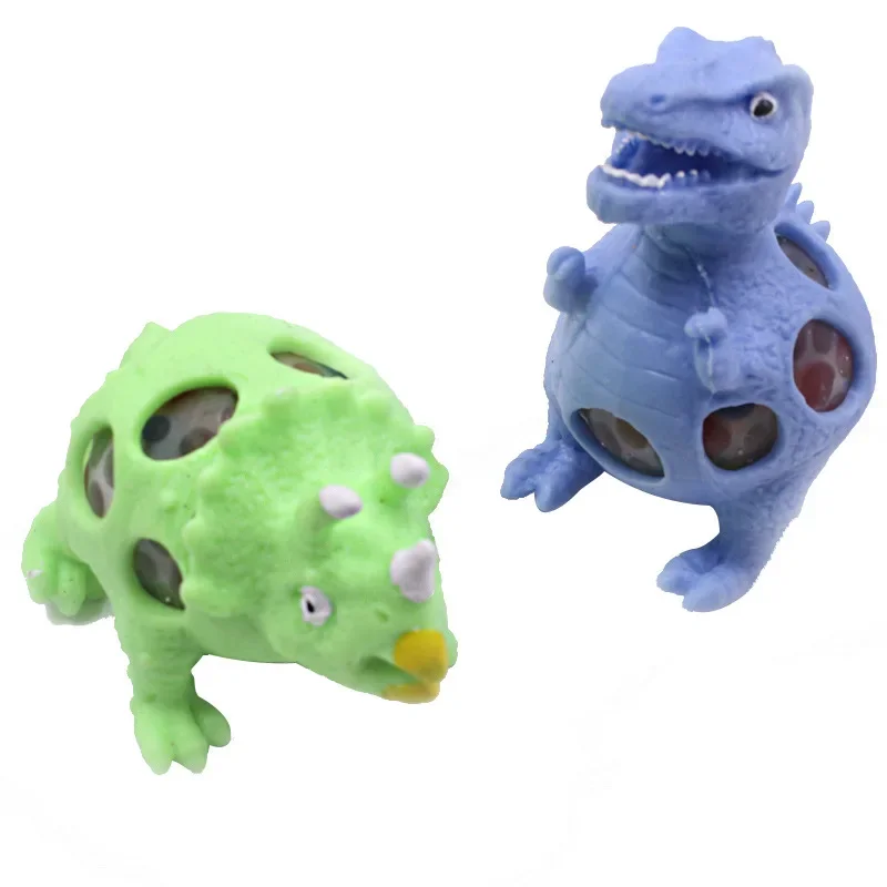 Novelty Dinosaur Mesh Ball Grape Squeeze Relief Autism Toys for Kids Sticky Antistress for Adult Stress Reliever Toy Gifts