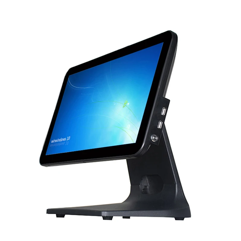 restaurant supermarket dual screen pos system touch screen electronic Cash register machine  with barcode scanner   electronic