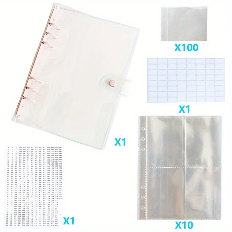 113Pcs Diamond Painting Storage Book Metal Frame Purple Pink Blue Portable Tool Bag Large Capacity Craft Organizer Set view 5